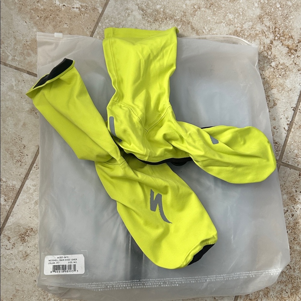 Neon Yellow Cycling Shoe Covers